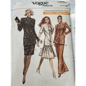 Vintage Vogue Patterns 7080 Sewing Pattern For Womens Tunic & Skirt 12-14-16